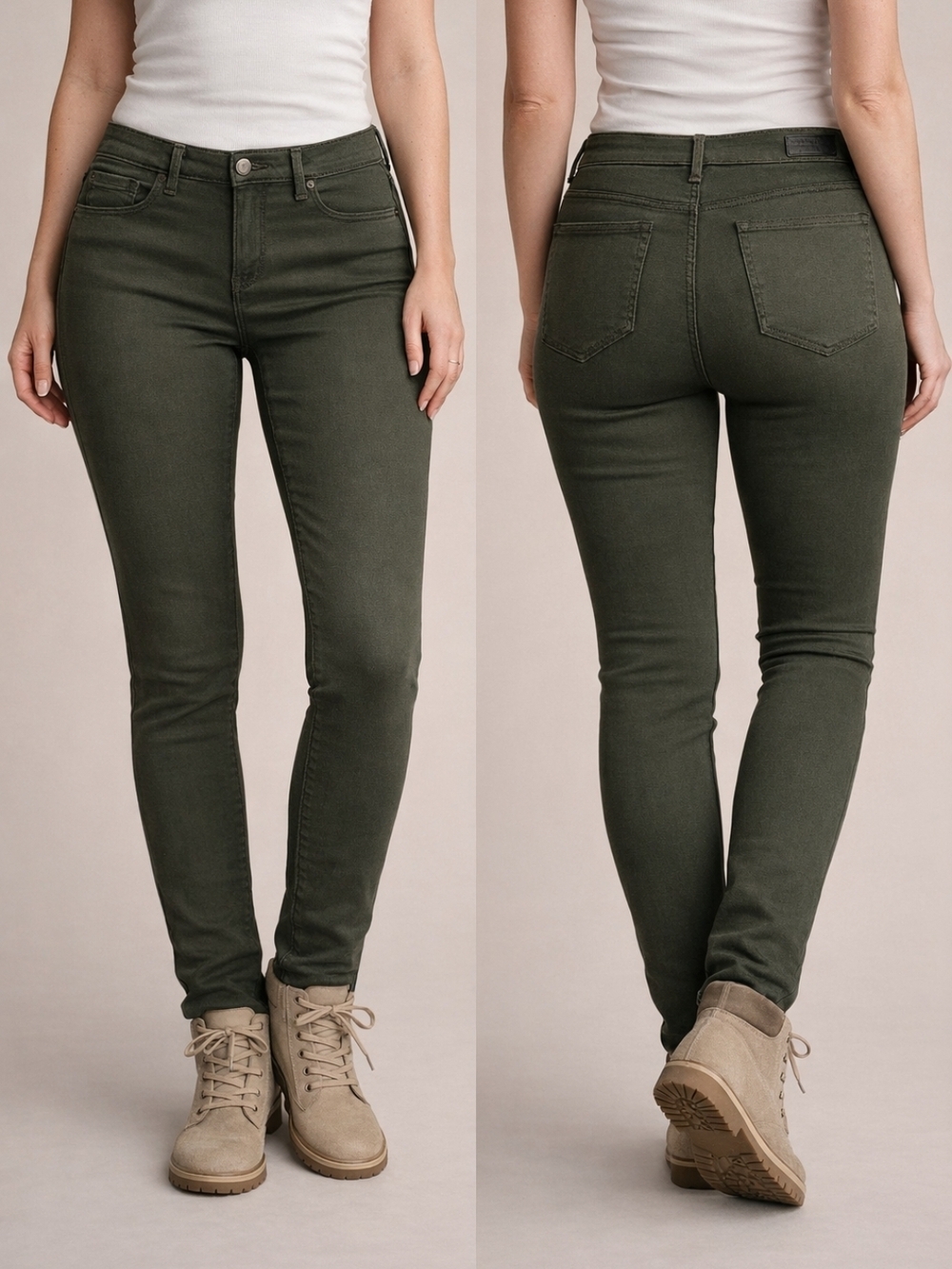Olive Green Curvy Skinny Jeans 🌿 Flattering Stretch| Size 30